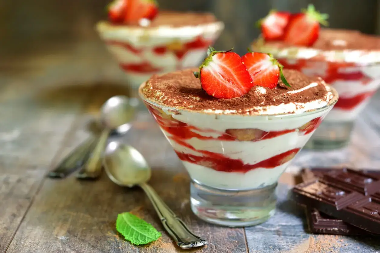 desery z mascarpone i galaretką