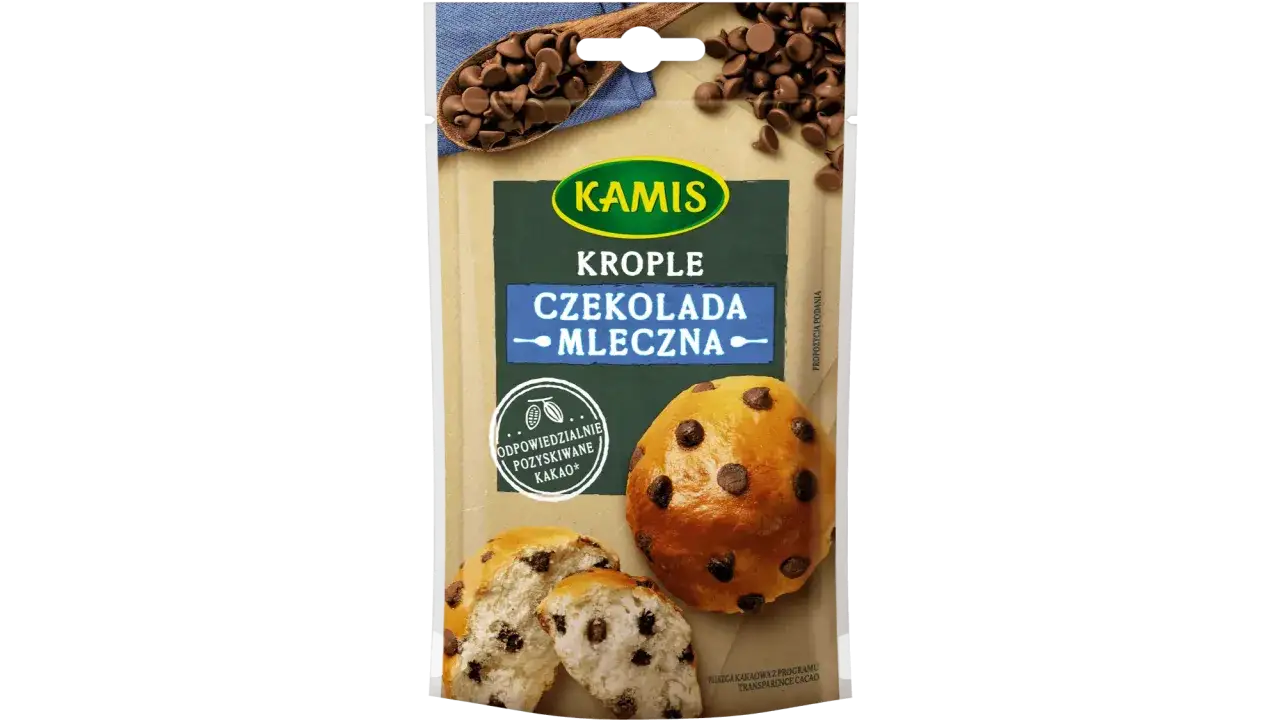 r&oacute;żne rodzaje kropelek czekoladowych do wypiek&oacute;w
